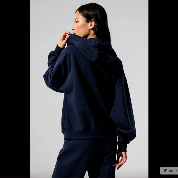 Alo Yoga Accolade Hoodie – Unisex – Navy – Size Small - Picture 2 of 9